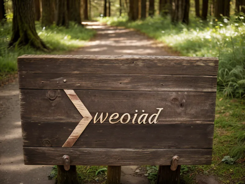 A trail sign for a short loop trail in a forest